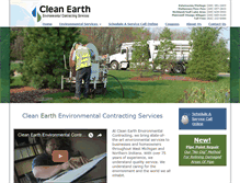 Tablet Screenshot of cleanearthenvironmental.com